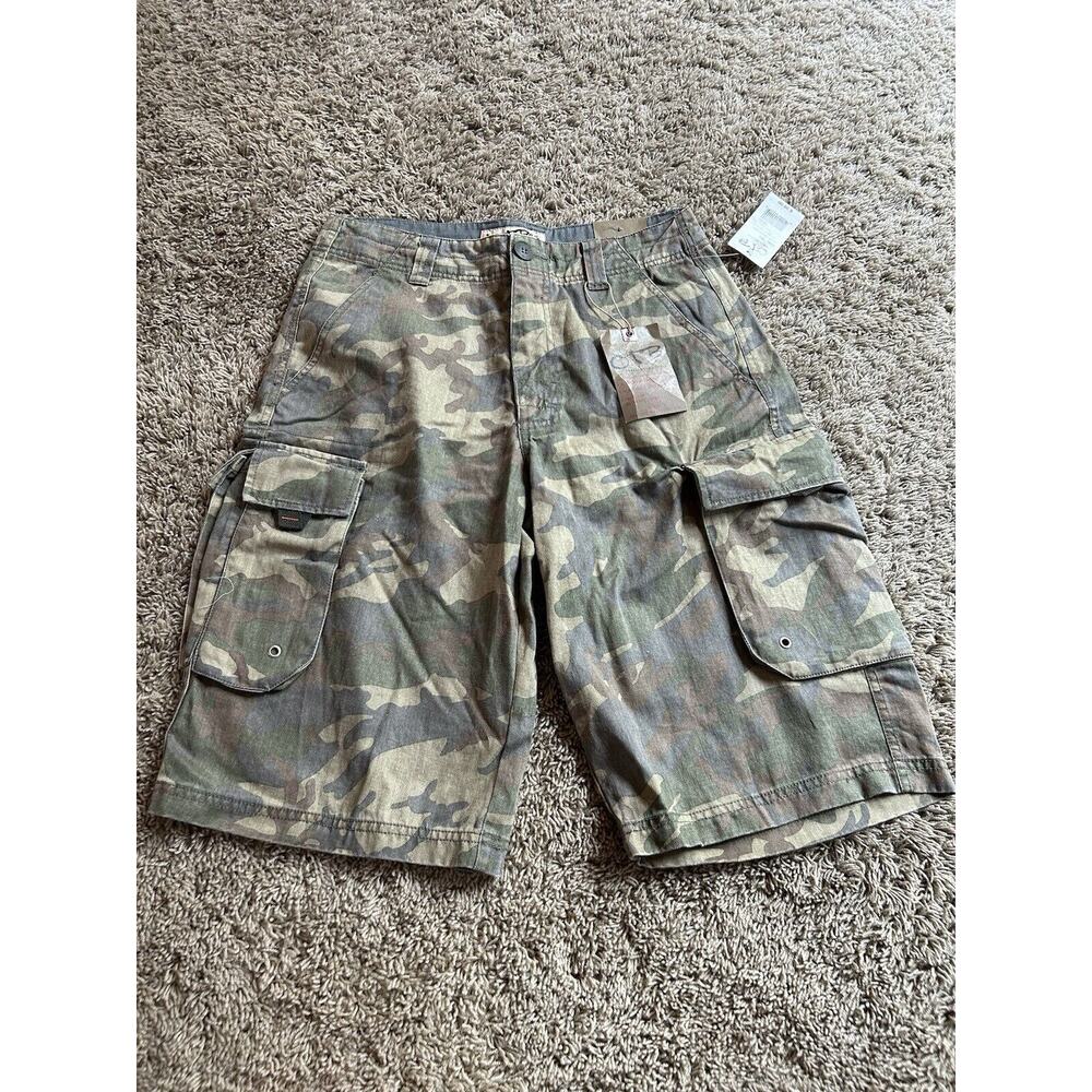 OTB One Tough Brand sz 30 Mens 13” Cargo Shorts CARGO Pockets CAMO Green NEW H24